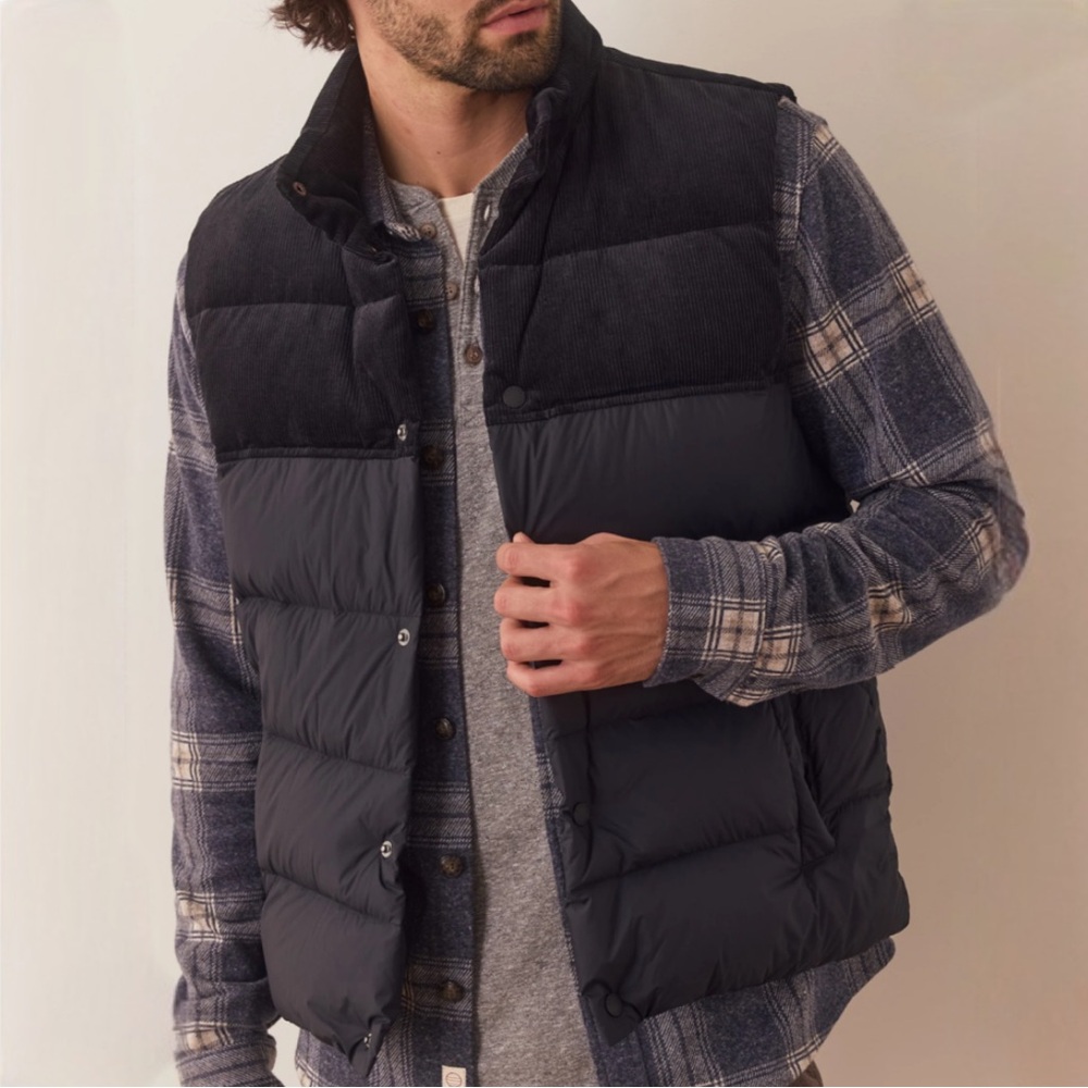 Marine Layer Miles Corduroy Puffer Vest